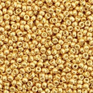 c.a. 5 gram Miyuki rocailles 11/0 - Duracoat galvanized gold, Hobby en Vrije tijd, Ophalen of Verzenden, Nieuw, Kraal