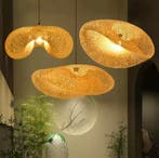 Japanse Plafondlamp E27 - Handgeweven van Bamboe 40,50,60cm, Verzenden, Nieuw, Overige materialen, Japans