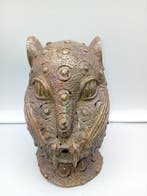 Hoofd - Leeuwpanterkop in brons - Ifé - Afrika (Zonder