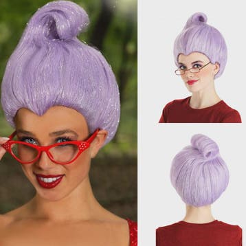 HAIRJOY Lila Sprookjesfee Pruik - Kort Synthetisch Haar met, Kleding | Heren, Verzenden, Nieuw