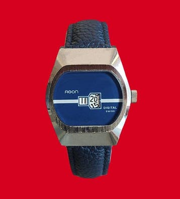 Agon Jump Hour - Space Age - Montre vintage - Zonder, Nieuw