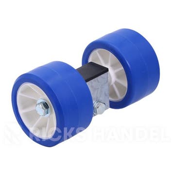 Rollenset 2 kunststof rollen 70x120 mm op kantelblokje 40 mm, Ophalen of Verzenden, Nieuw