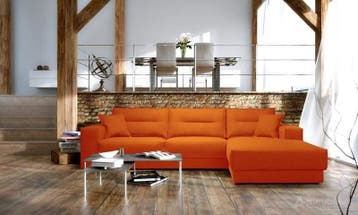Loungebank Venray - loungebanken - Oranje, Nieuw, 150 cm of meer, Stof, 250 tot 300 cm