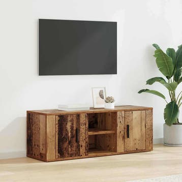 vidaXL TV-kast Oud Hout 100 x 31,5 x 35 cm Bewerkt hout, Huis en Inrichting, Kasten | Televisiemeubels, Minder dan 50 cm, Verzenden