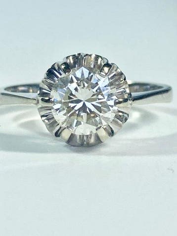 Statement ring - 18 karaat Witgoud - 1.00ct. tw. Diamant