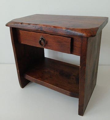 Bijzettafel - Iepenhout - Kastje uit de jaren 50 met lade