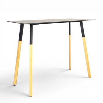 Bejot Orte bartafel, 135x67,5cm, 109 hoog, zwart-eiken, Overige plaatsen, Ophalen of Verzenden, Gebruikt, Stoel