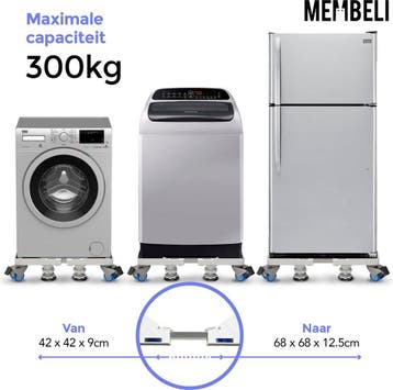 Membeli Wasmachine Verhoger met Wieltjes - Wasmachine, Witgoed en Apparatuur, Ophalen of Verzenden, Zo goed als nieuw