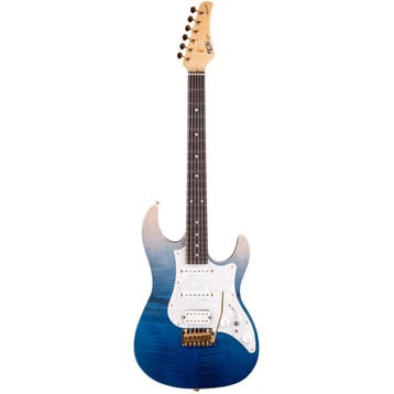 FGN Expert Odyssey Navy ST-Style Elektrische Gitaar Blue, Muziek en Instrumenten, Ophalen of Verzenden, Nieuw