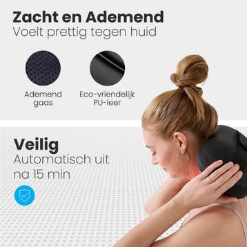 2dekans | Auronic Shiatsu Massage kussen - Elektrisch Nek en, Ophalen of Verzenden, Zo goed als nieuw