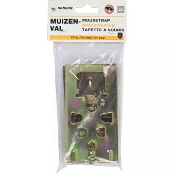 Benson Metalen muizenvallen - herbruikbaar - set van 2 -...