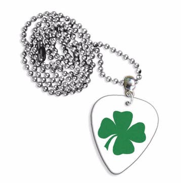 Klavertje 4 plectrum ketting, sleutelhanger of oorbellen, Ophalen of Verzenden, Nieuw