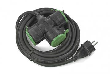 Waterdichte verlengsnoer - 3 voudig  - 5 meter, Ophalen of Verzenden, Nieuw