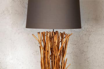 Lampenkap 48x35x55cm linnen grijsbruin voor staande lamp -, Ophalen of Verzenden, Nieuw