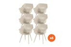 Set van 6 - Hartman Sophie Studio dining kuipstoel - Sand, Tuin en Terras, Verzenden, Nieuw, Overige materialen