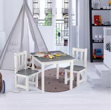 Kindertafel met 2 Stoelen – Houten Speel- en Knutselset, Verzenden, Nieuw