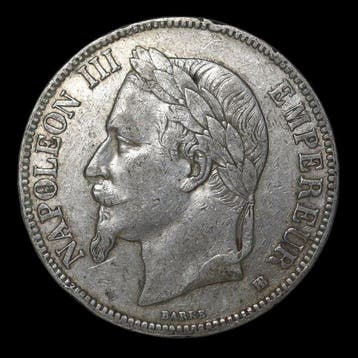Frankrijk. Napoléon III. 5 Francs 1868-BB, Strasbourg