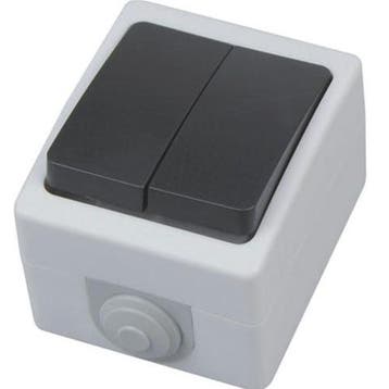 Serieschakelaar - Opbouw - Dubbel - Waterdicht IP54, Ophalen of Verzenden, Nieuw