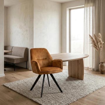 Eetkamerstoel Nova Goud Velvet | Starfurn, Ophalen of Verzenden, Nieuw
