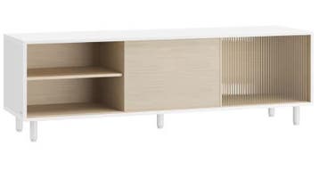 TV-Meubel 140 cm –Lowboard met Glasdeuren en Toolless Montag, Huis en Inrichting, Verzenden, Nieuw