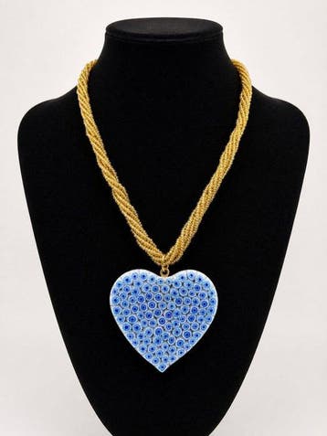 Murano-glas - Ketting met hanger - Murano-glas met murrines, Antiek en Kunst, Antiek | Glas en Kristal