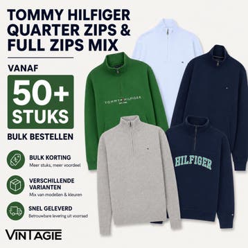 50x Tommy Hilfiger Quarterzips &amp; Vesten - Vintage - Resell, Ophalen of Verzenden, Gedragen, Overige maten