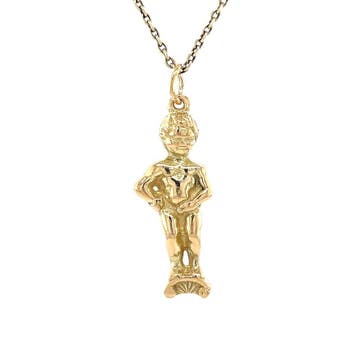 Gouden vintage Manneke pis hanger 18 krt, Ophalen of Verzenden, Nieuw