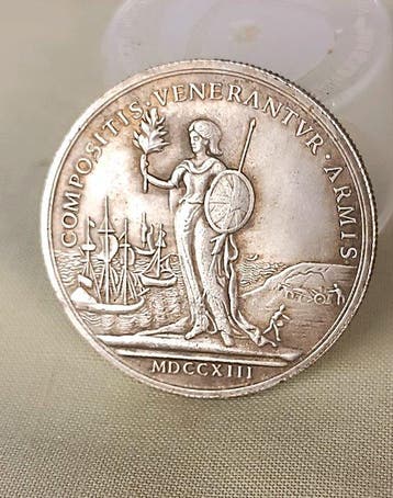 Verenigd Koninkrijk. Queen Anne. Medal 1713 Conmemorativa de