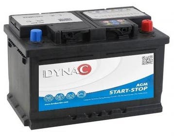 Dynac Auto accu AGM 12 volt 70 ah start - stop, Auto-onderdelen, Accu's en Toebehoren, Ophalen of Verzenden, Nieuw