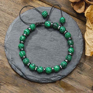 Stijlvolle Malachiet Armband - Natuursteen Kralen voor Dames, Sieraden, Tassen en Uiterlijk, Edelstenen, Verzenden, Nieuw