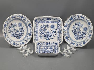 Hutschenreuther Zwiebelmuster Porzellan Set Schalen Teller
