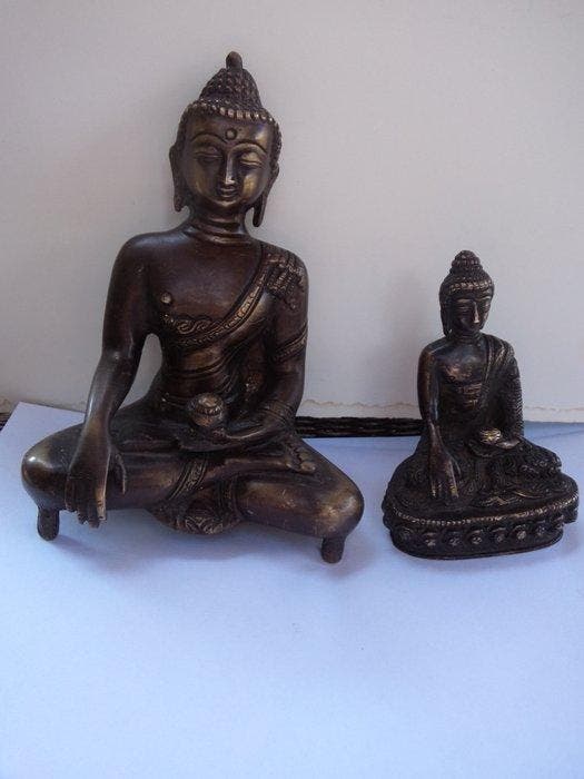Boudha - Brons - Nepal - Eind 20e eeuw, Antiek en Kunst, Kunst | Niet-Westerse kunst