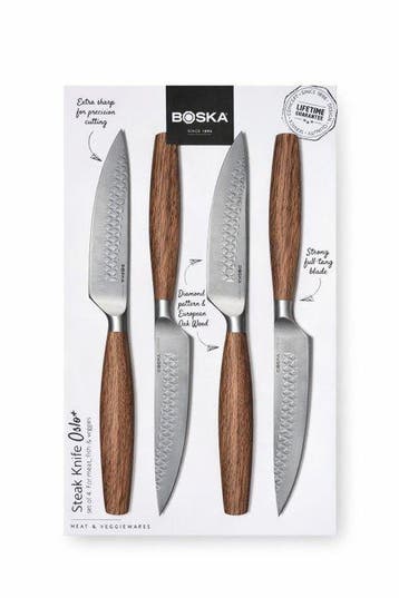Luxury Steak Knives - European Oak Wood - Boska -