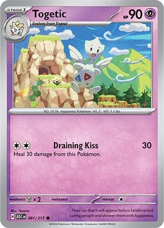 Togetic 081/217 Ascended Heroes, Ophalen of Verzenden, Nieuw, Losse kaart, Foil