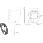 Wiesbaden Ellva Spiegel - Organisch met LED - Dimbaar en, Ophalen of Verzenden, Nieuw