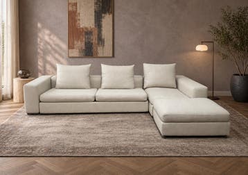 NIEUW GESTOFFEERD Flexform Groundpiece Hoekbank + GARANTIE, Ophalen of Verzenden, Vierpersoons of meer, Hoekbank, Design Bank Bankstel Zetel Hoekbank Flexform 