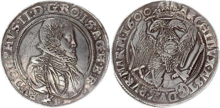 Oostenrijk. Rudolf II. 1576-1612. 1 Reichsthaler 1600, Postzegels en Munten, Munten | Europa | Niet-Euromunten