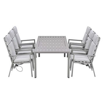 Garden Impressions Kasper tuinset 7-delig - tuintafel 220x93, Verzenden, Nieuw