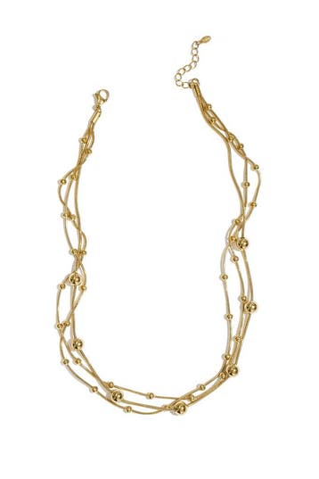 Goudlief Ketting met lagen en polkadots (Gelaagde kettingen), Verzenden, Nieuw, Zilver, Overige materialen