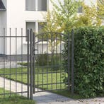 vidaXL Hekpoort EMMEN 170 x 100 cm Poedergecoat staal Grijs, Tuin en Terras, Verzenden, Nieuw