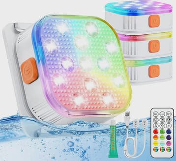 Oplaadbare LED Onderwater Verlichting voor Zwembad met Afsta, Verzenden, Nieuw