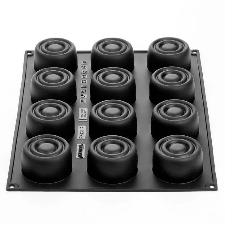 Pavoni Siliconen Vorm Aura Ø7x4cm (12) 40x30cm, Hobby en Vrije tijd, Taarten en Cupcakes maken, Nieuw, Verzenden