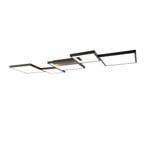 Plafondlamp zwart incl. LED 3 staps dimbaar 5-lichts - Lejo, Verzenden, Nieuw, Design