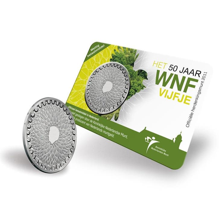 5 Euro 2011 Wereld Natuur Fonds UNC Coincard, Postzegels en Munten, Munten | Nederland, Verzenden