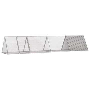 vidaXL Konijnenhok 403,5x80,5x71 cm gegalvaniseerd staal, Dieren en Toebehoren, Verzenden, Nieuw