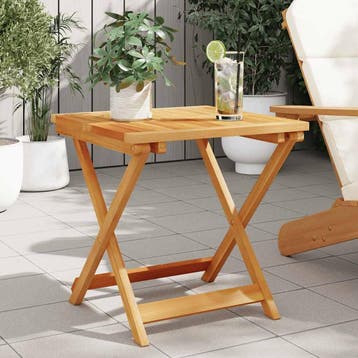vidaXL Tuintafel inklapbaar 50x50x50 cm massief acaciahout, Verzenden, Nieuw, Hout