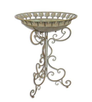 AN IRON BIRD BATH ON STAND (Beeldjes - Decoratie, Interieur), Verzenden, Nieuw