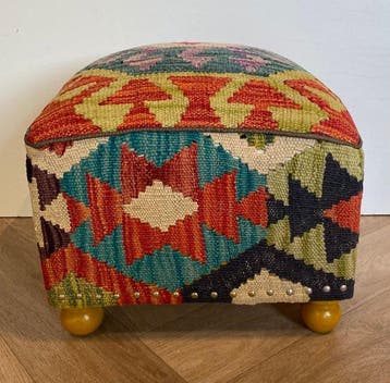 Kelim Poef(Ongebruikt/Nieuw) - Kelim - 34 cm - 34 cm, Nieuw