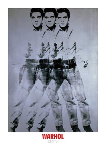 Kunstdruk Andy Warhol - Elvis 1963 Triple 66x90cm, Verzenden, Nieuw