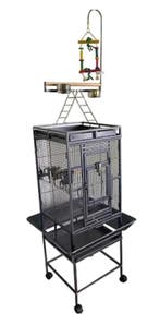 Papegaaienkooi Paco Antraciet – Compacte papegaaienkooi m., Dieren en Toebehoren, Vogels | Hokken en Kooien, Verzenden, Nieuw